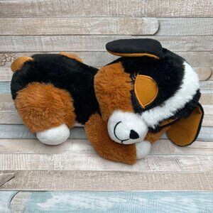 Dozy Napping Sleeping Brown Black Puppy Dog 12" Stuffed Animal Plush